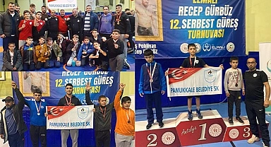 PAMUKKALE BELEDİYESPORDAN GÜREŞTE 2 GÜNDE 11 MADALYA