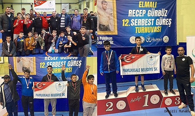PAMUKKALE BELEDİYESPORDAN GÜREŞTE 2 GÜNDE 11 MADALYA