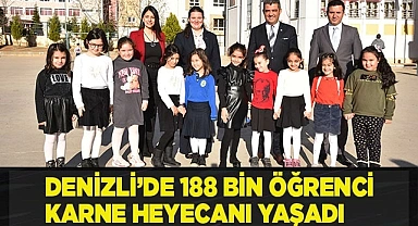 Denizli’de 188 bin öğrenci karne heyecanı yaşadı