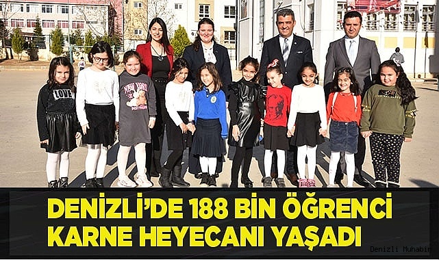 Denizli’de 188 bin öğrenci karne heyecanı yaşadı