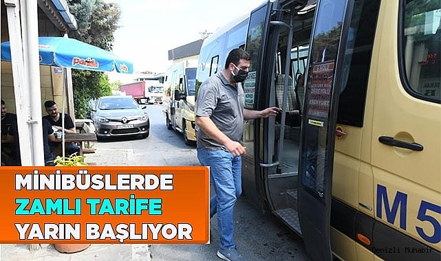 Denizli'de dolmuş ücretlerine zam