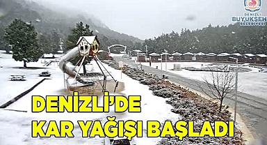 Denizli’de kar yağışı başladı