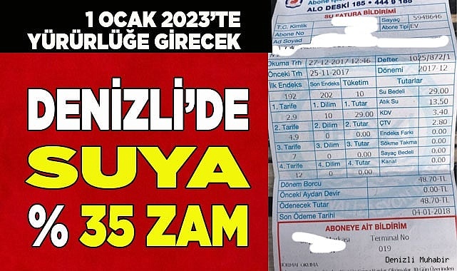Denizli'de su zamlandı