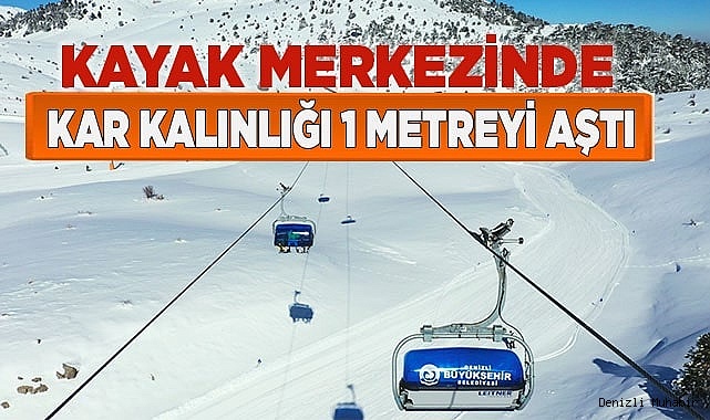Kayak merkezinde kar kalınlığı 1 metreyi aştı