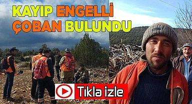 Kayıp engelli çoban 7 gün sonra sağ bulundu