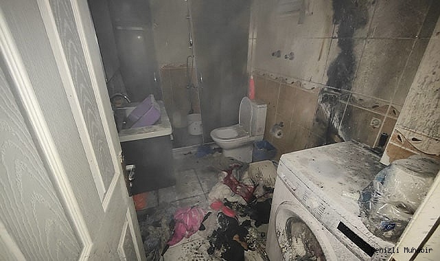 Saç kurutma makinesi evi yaktı