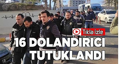 Telefon dolandırıcılığına 16 tutuklama
