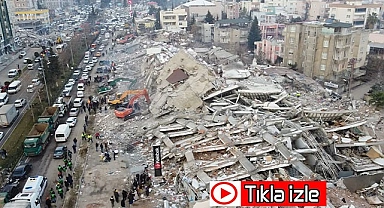 Adıyaman’da yıkılan yapılar dron ile görüntülendi