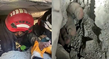 Anne ve bebeği 82 saat sonra kurtarıldı