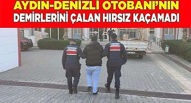 Aydın-Denizli otoyol şantiyesinden 3 ton demir çaldı