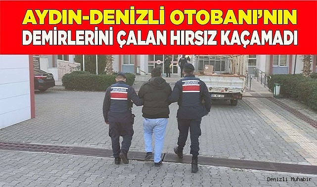 Aydın-Denizli otoyol şantiyesinden 3 ton demir çaldı
