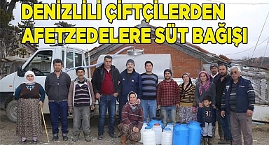 Çiftçilerden afetzedelere süt bağışı