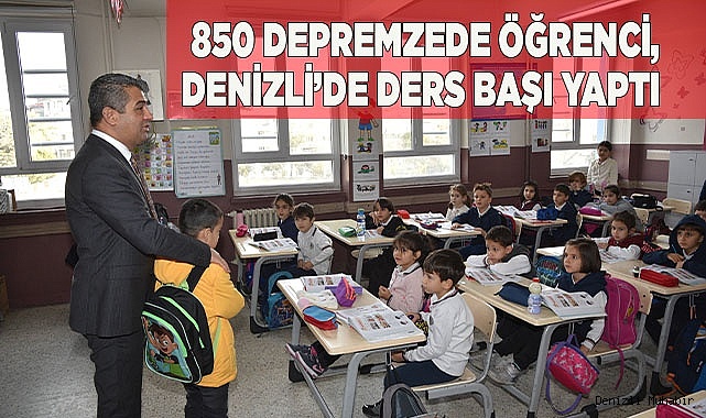 Denizli'de 850 depremzede öğrenci yeni arkadaşlarıyla ilk derslerine katıldı