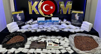 Denizli'de binlerce kaçak tütün ürünü ele geçirildi
