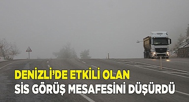 Denizli’de etkili olan sis görüş mesafesini düşürdü