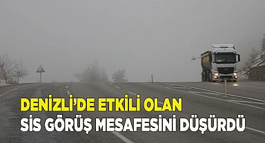 Denizli’de etkili olan sis görüş mesafesini düşürdü