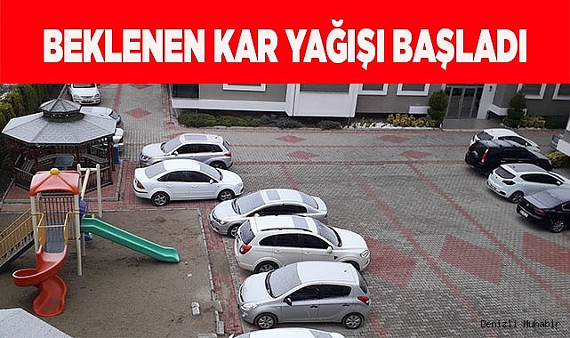Denizli'de kar yağışı başladı