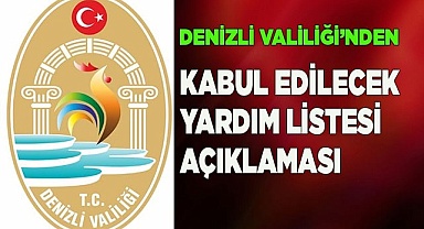 Denizli Valiliği'nden yardım listesi açıklaması