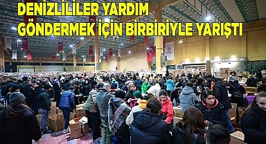 Denizlililer yardım göndermek için birbiriyle yarıştı