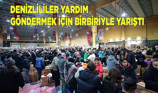Denizlililer yardım göndermek için birbiriyle yarıştı