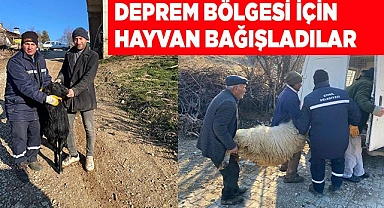 Deprem bölgesi için hayvan bağışladılar