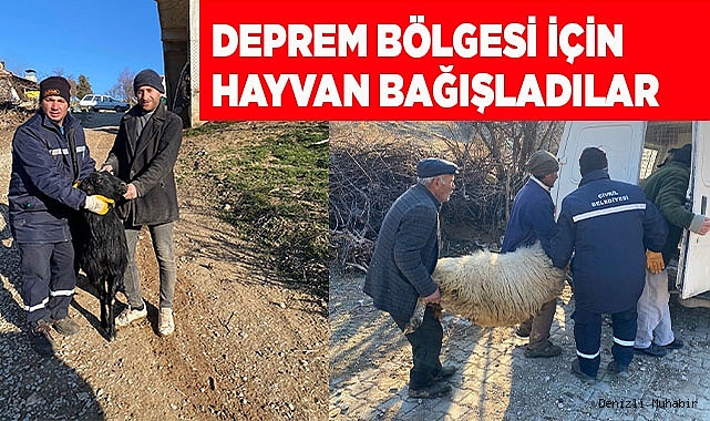 Deprem bölgesi için hayvan bağışladılar