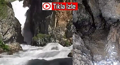 Deprem sonrasında şelalenin suyu kesildi
