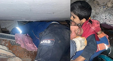 Kurtarılan annenin ilk sözü, "Önce çocuklarımı çıkarın ben sonra çıkarım"