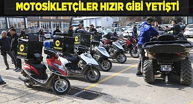 MOTOSİKLETÇİLER HIZIR GİBİ YETİŞTİ