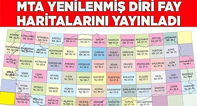 MTA yenilenmiş diri fay haritalarını yayınladı