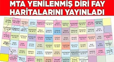 MTA yenilenmiş diri fay haritalarını yayınladı