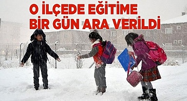 O ilçede okullara kar tatili