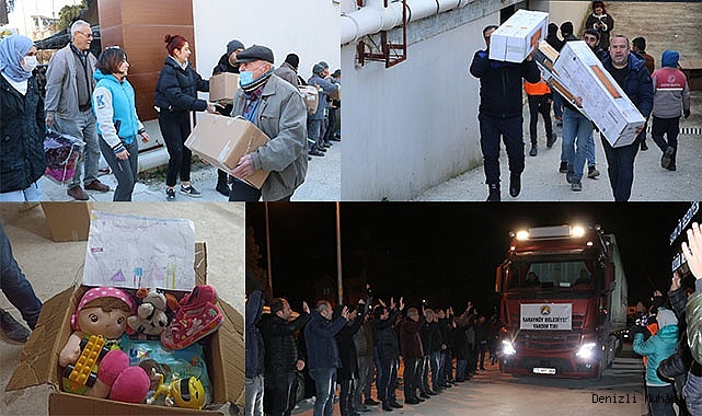 Sarayköy’den 4 tır yardım Hatay’a gönderildi