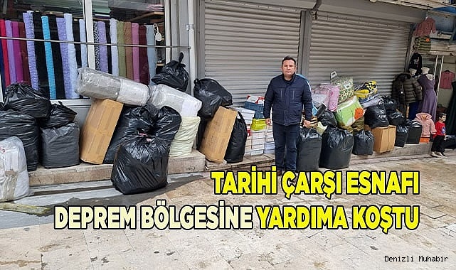 Tarihi çarşı esnafı deprem bölgesine yardıma koştu
