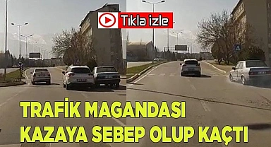 Trafik magandası kazaya sebep olup kaçtı