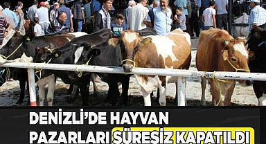 Denizli’de hayvan pazarları süresiz kapatıldı