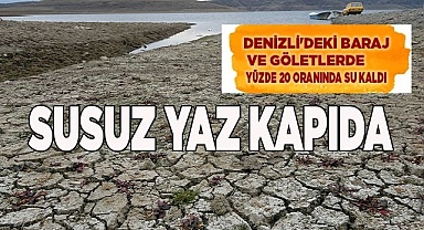 Denizli'deki baraj ve göletlerde yüzde 20 oranında su kaldı