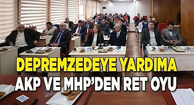 Depremzedeye yardıma AKP ve MHP’den ret oyu