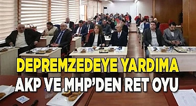 Depremzedeye yardıma AKP ve MHP’den ret oyu