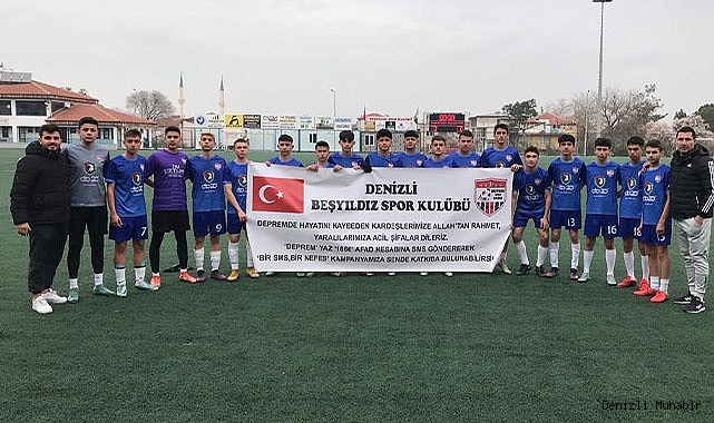 Genç futbolculardan deprem hassasiyeti