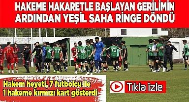 Hakeme hakaretle başlayan gerilimin ardından yeşil saha ringe döndü