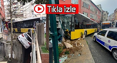 Halk otobüsü dehşeti: Önüne geleni sürükleyip durağa daldı