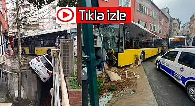 Halk otobüsü dehşeti: Önüne geleni sürükleyip durağa daldı