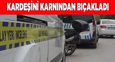 Kardeşini karnından bıçakladı