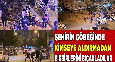 Kimseye aldırmadan birbirlerini bıçakladılar