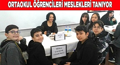 Ortaokul öğrencileri meslekleri tanıyor