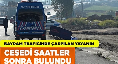 Bayram trafiğinde çarpılan yayanın cesedi saatler sonra bulundu