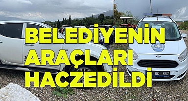Belediyenin araçları haczedildi