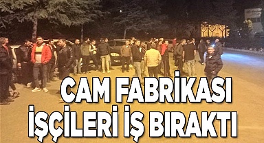Cam fabrikası işçileri düşük zamma tepki için iş bıraktı