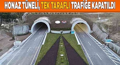 Honaz Tüneli’nde bir güzergah trafiğe kapatıldı